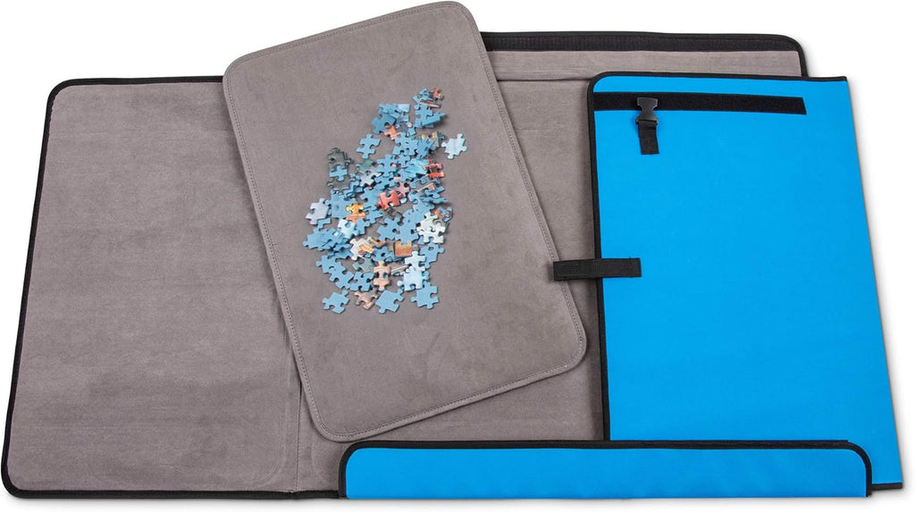 1000-Piece Jigsaw Puzzle Mat with Non-Slip Felt Surface, Removable Trays, Carry Handle Pack of 2 U325