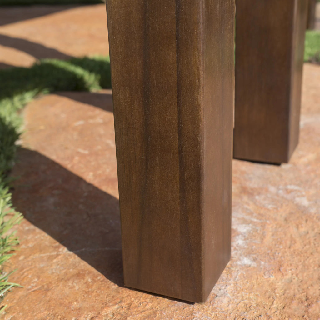 Dark Brown Acacia Wood Rectangular Dining Table X571
