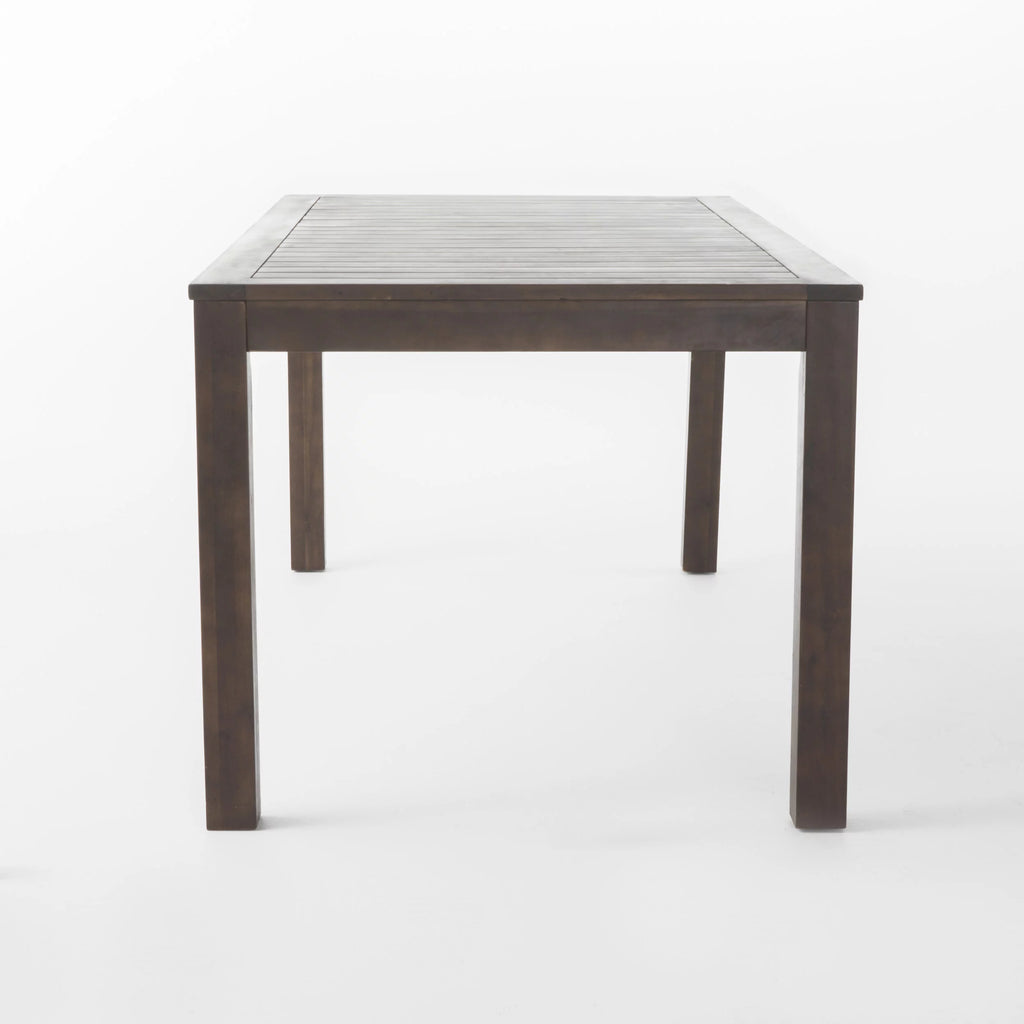 Dark Brown Acacia Wood Rectangular Dining Table X571