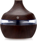 300Ml Electric Ultrasonic Humidifier Aromatherapy Essential Oil Diffuser Brown H32316