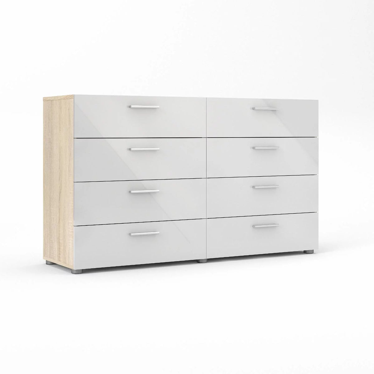 White 8 Drawer Double Dresser Z566807