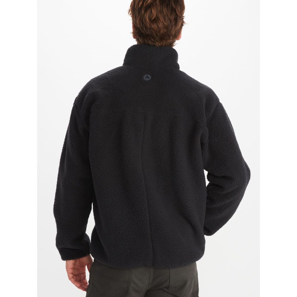 Men's Aros Fleece Jacket Black Size Large P863568