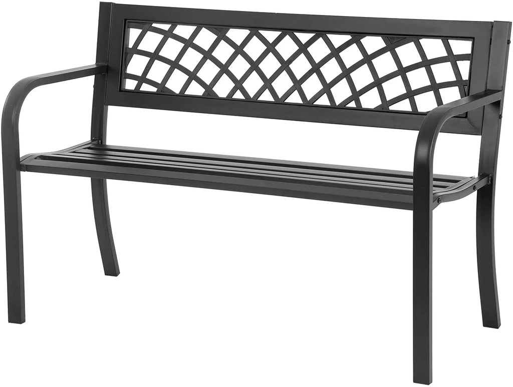 Black Steel Garden Bench E857