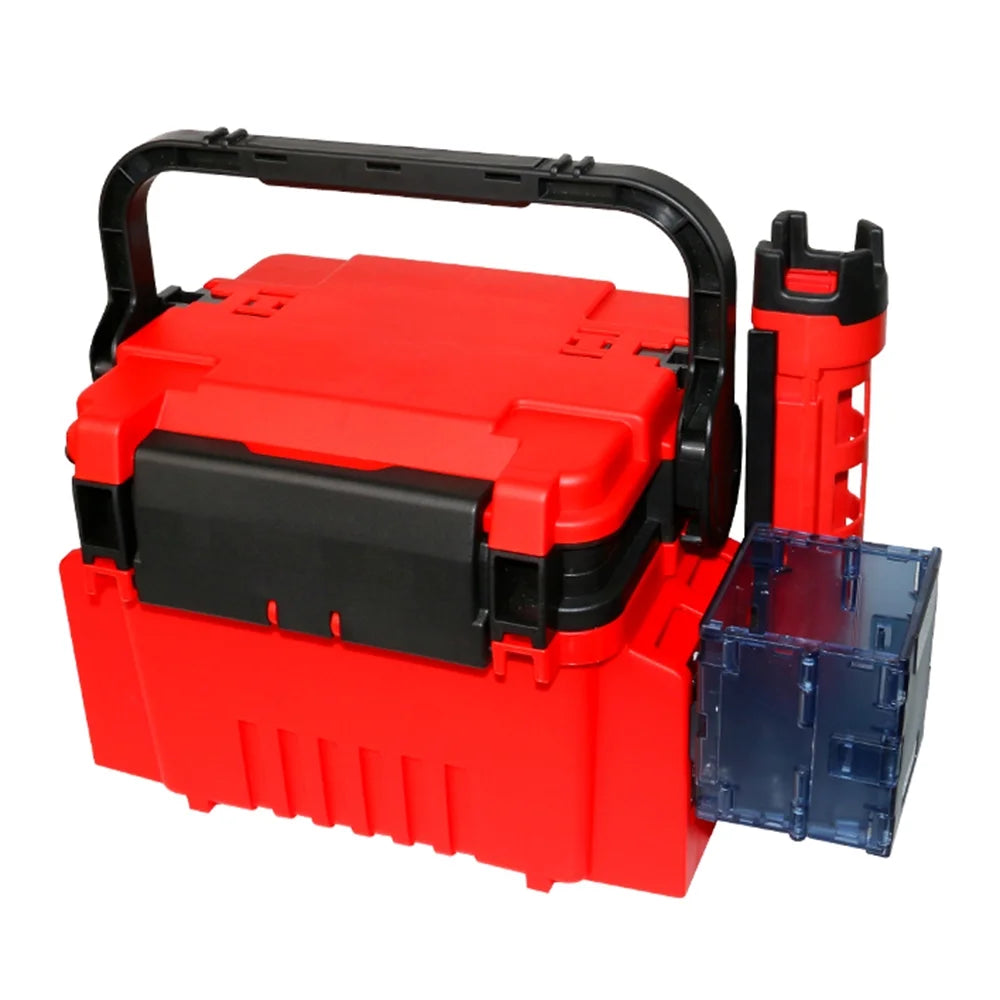 Fishing Box Case with Bottle Holder and Rod Stand Tubes N4518