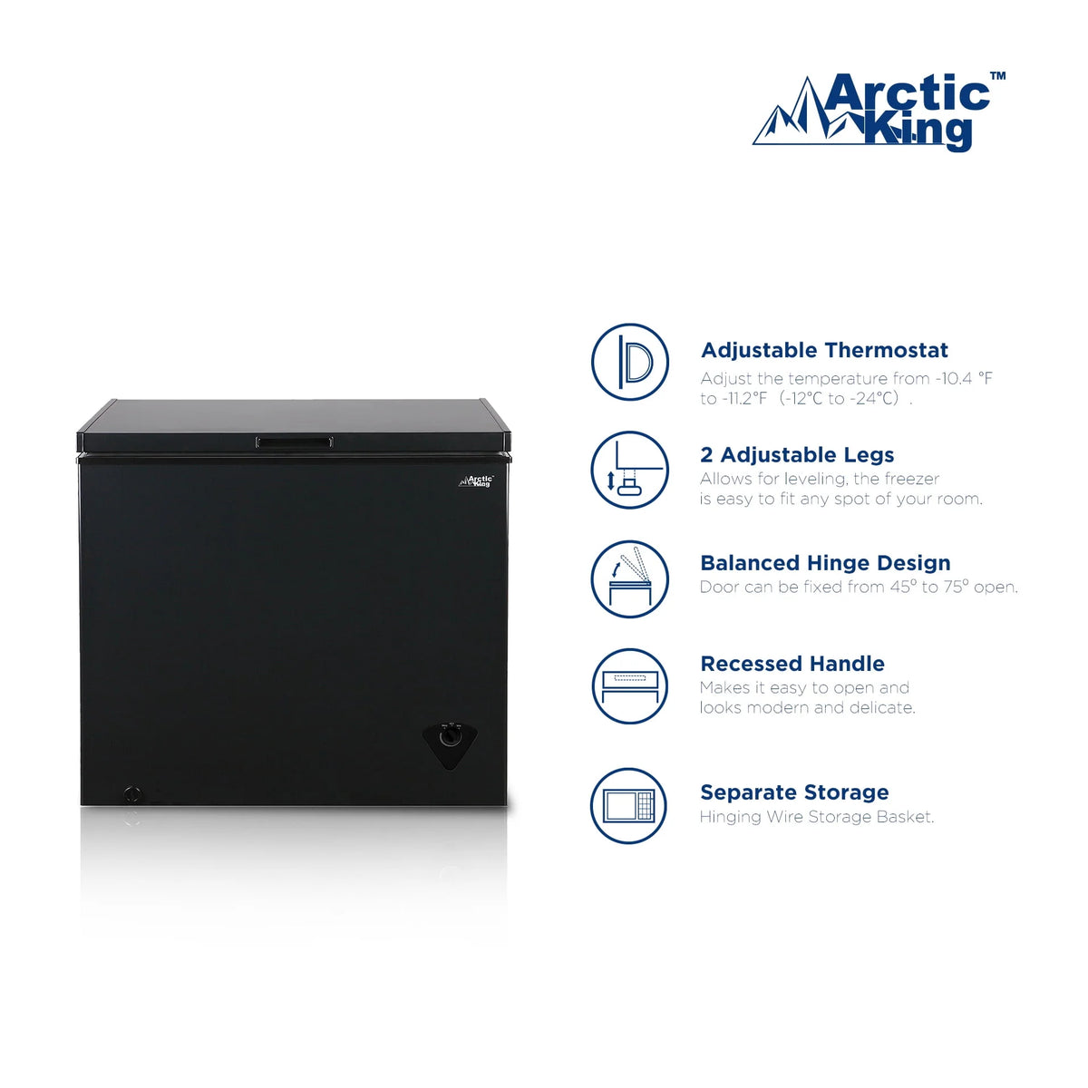 7 Cu ft Black Chest Freezer O83316