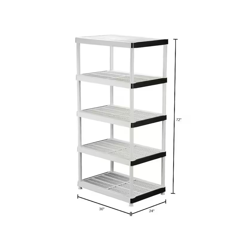 5-Tier Plastic Storage Shelving Unit W63232