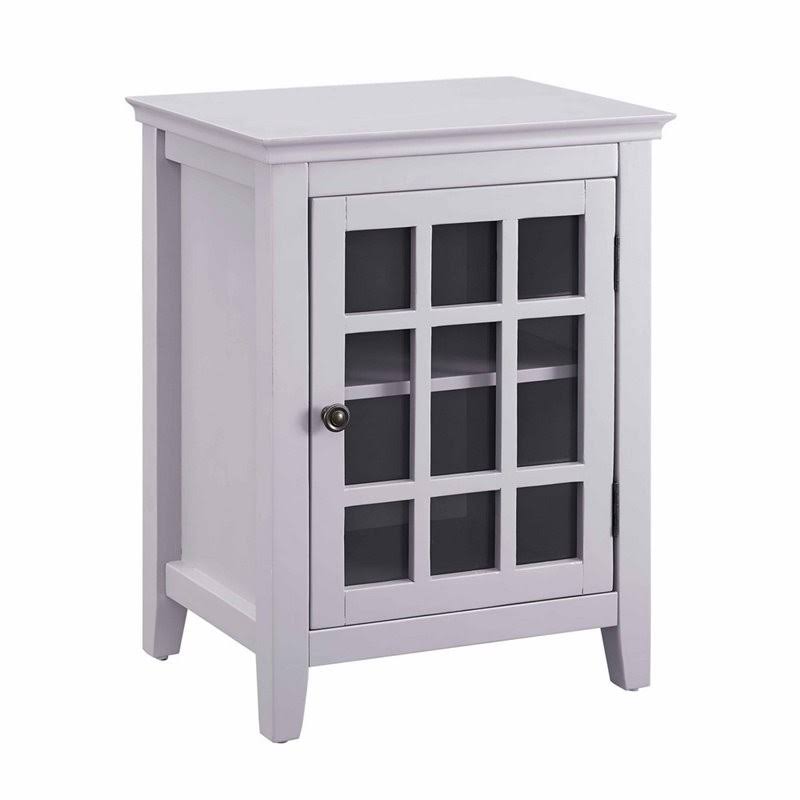 Gray Wood Single Door Cabinet F701