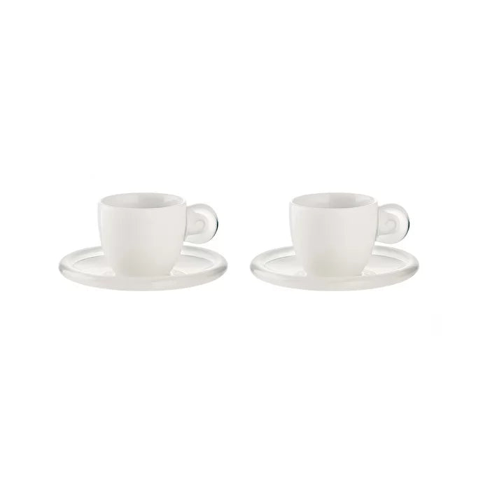 2 Espresso Cups with Saucers Sky Grey C766685