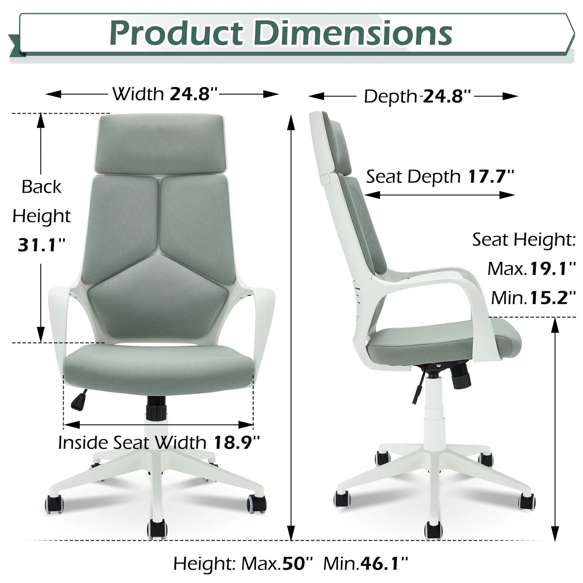 Green Ergonomic Office Chair O29719