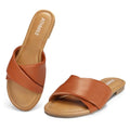 Women's Dressy Summer Flat Leather Sandals Y88592