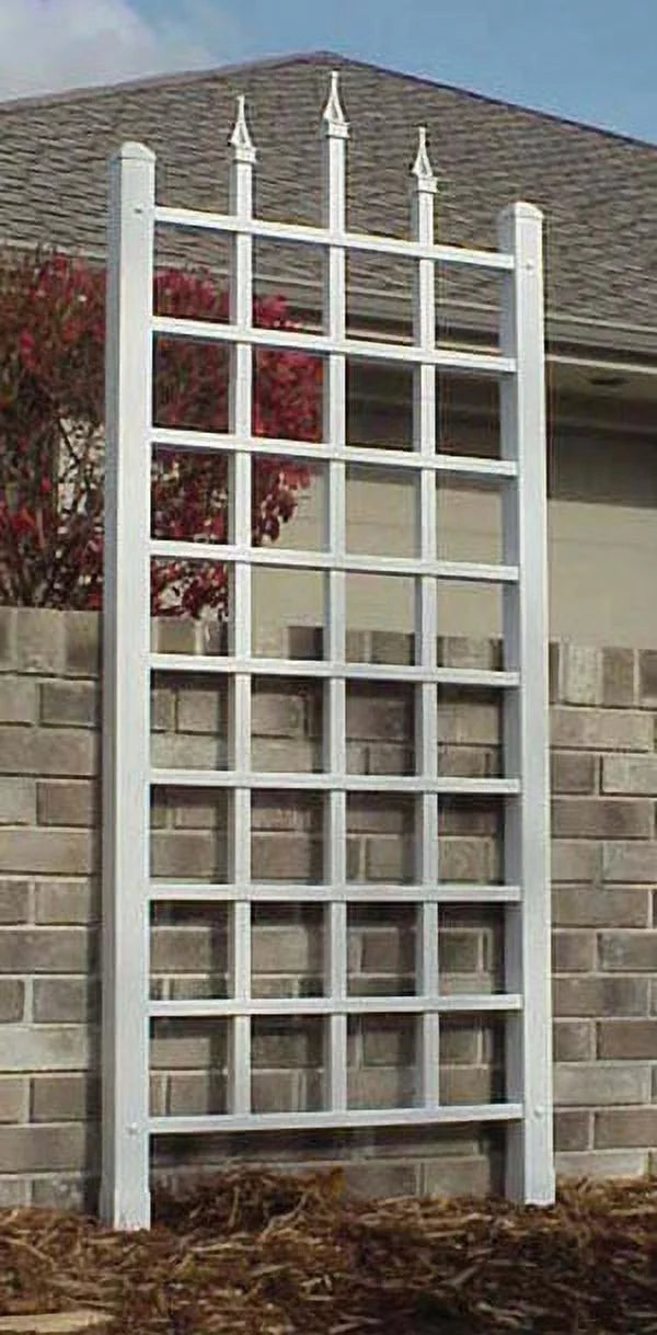 White Vinyl Wall Trellis H968