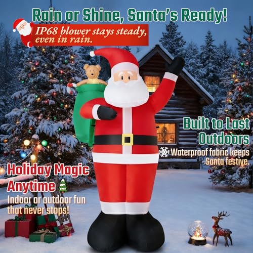 8 FT LED Inflatable Santa Claus Outdoor Decoration B36525