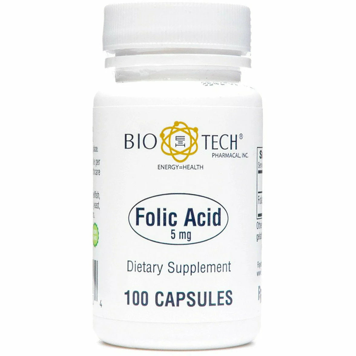 Folic Acid 5 mg 100 Capsules O3739