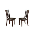 Espresso Slat Back Dining Chairs Set of 2 P7064
