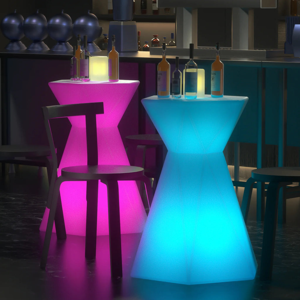 Hexagonal LED Light Up Bar Table with Remote Control P774054