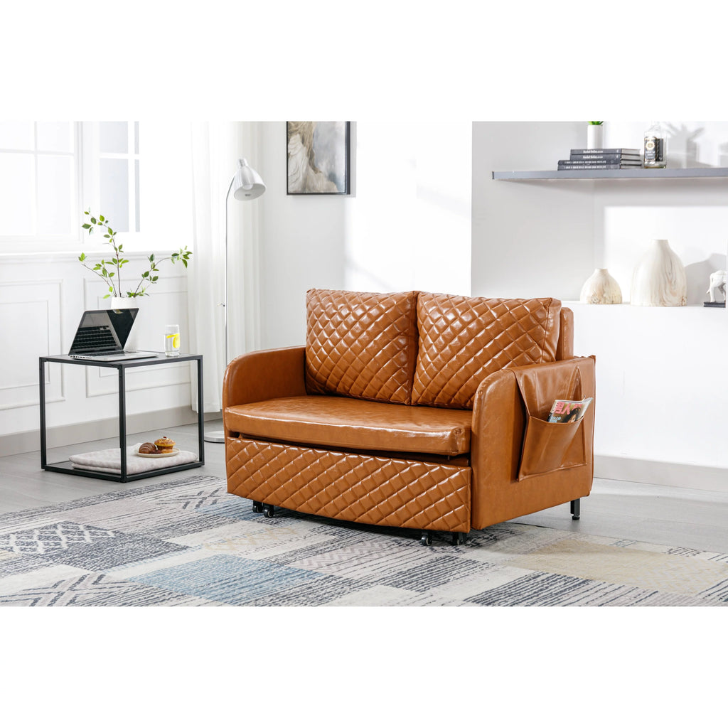 Convertible Sleeper Loveseat Sofa Bed with Headboard R70237