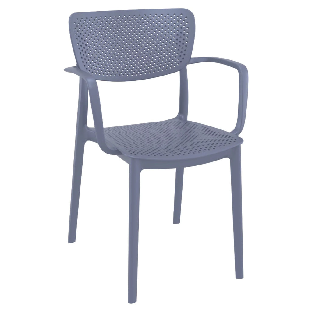 White Outdoor Dining Arm Chair Set of 2 H4683