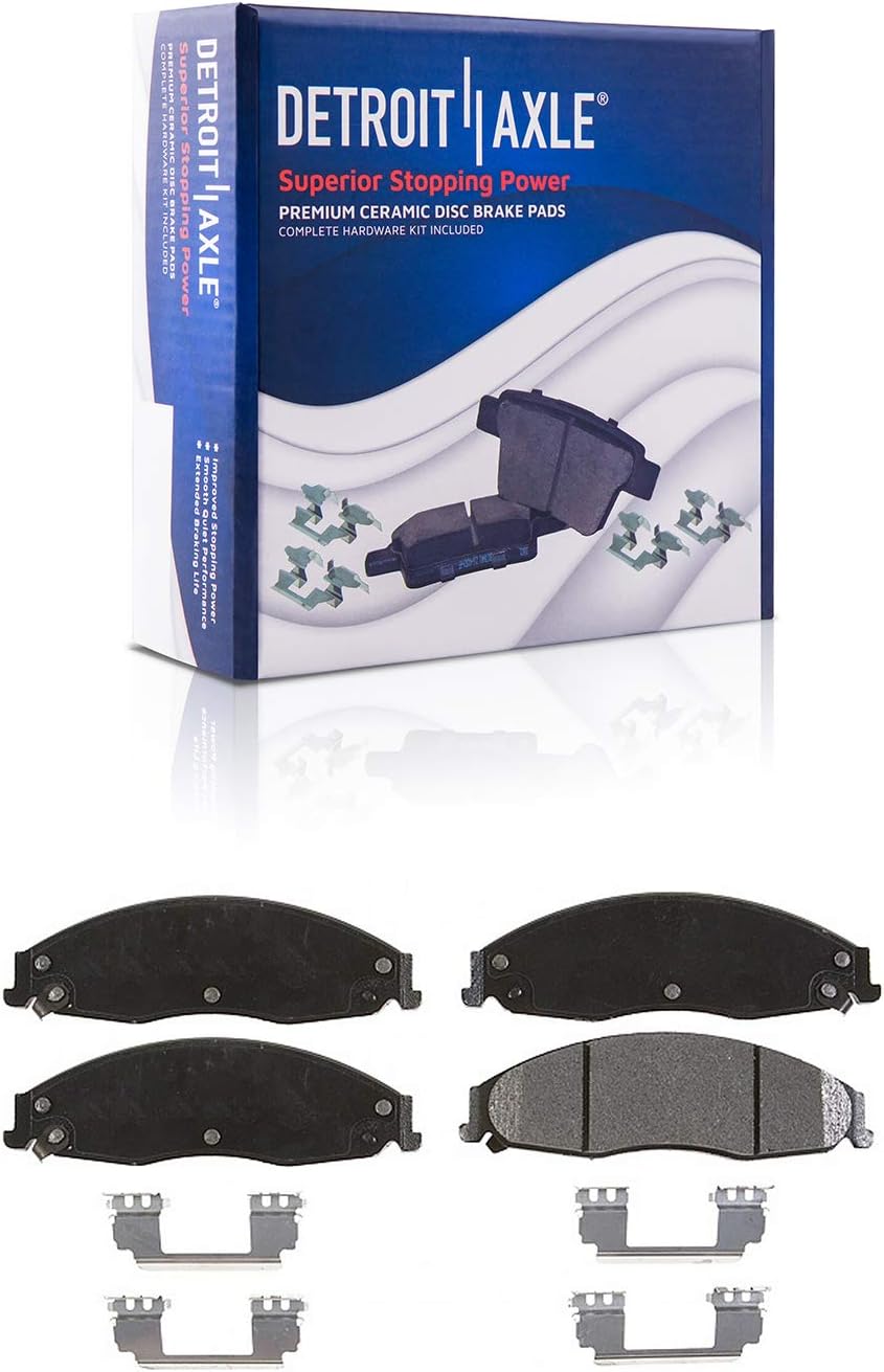 Front and Rear Ceramic Brake Pads 4pc Set Q407875
