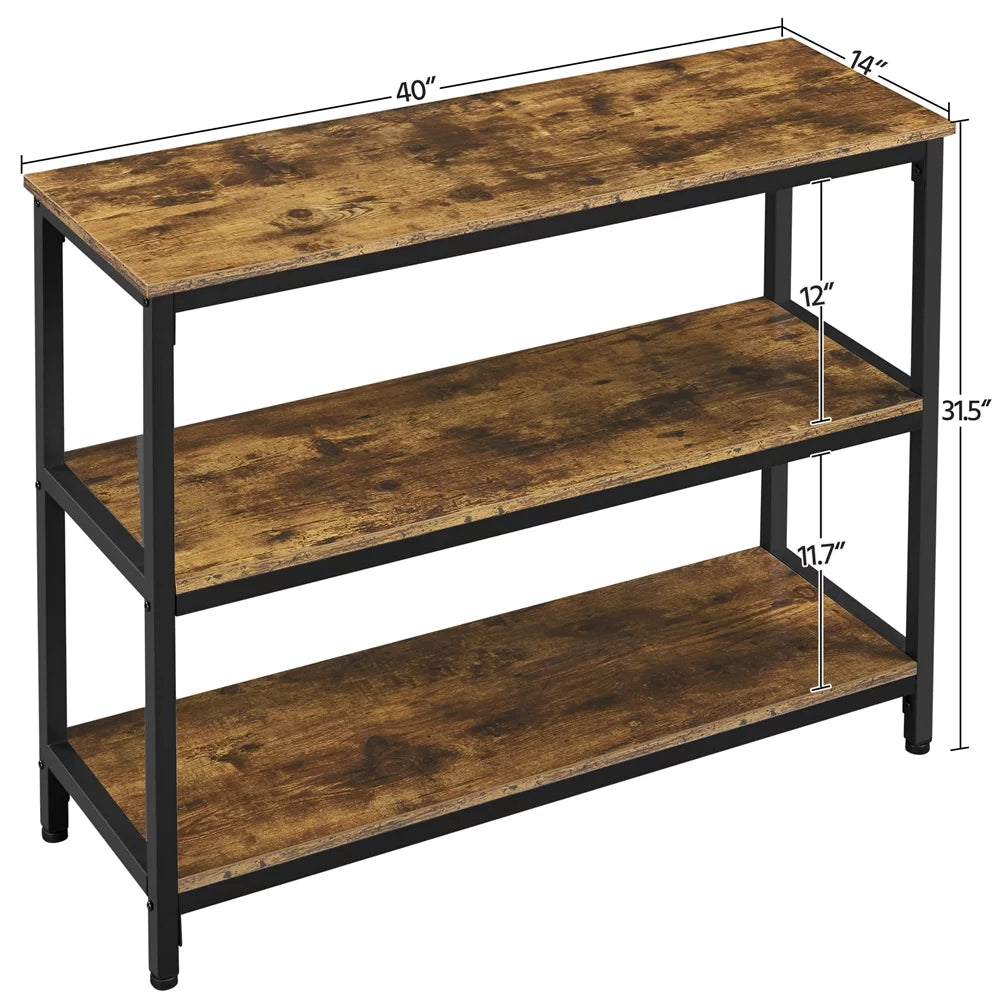 Industrial Console Table Rustic Brown Z1743