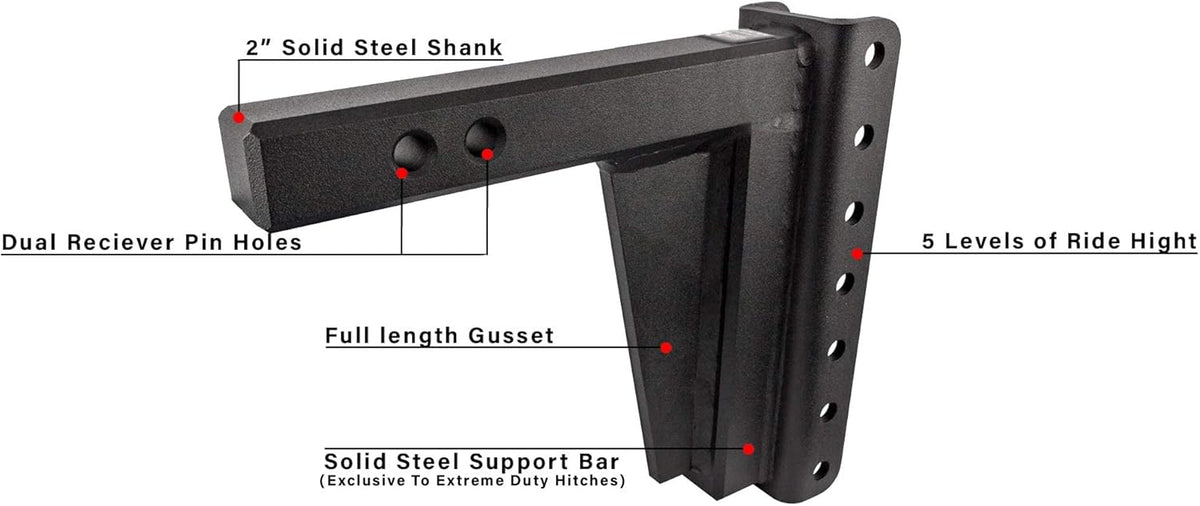 2.0" Adjustable Extreme Duty Trailer Hitch with Dual Ball G433977