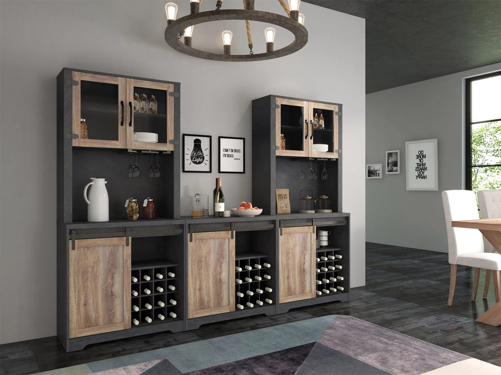 31 Inch Black Bar Cabinet V22944
