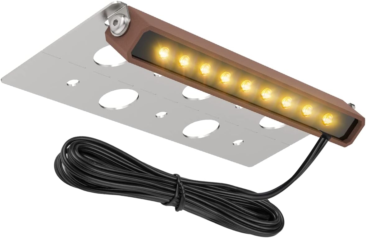 8-Pack 7 Inch LED Hardscape Lighting, IP68 Waterproof, Low Voltage 12-36V AC/DC Landscape Lighting Outdoor Step Lights, 2700K Warm White I218170