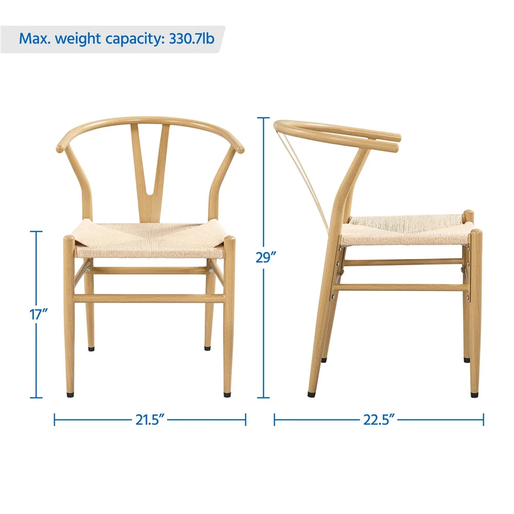 4pcs Weave Dining Chair with Metal Frame M715