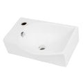 Left-Facing Ceramic Wall-Mount Bathroom Sink Z516