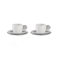 2 Espresso Cups with Saucers Sky Grey C766685