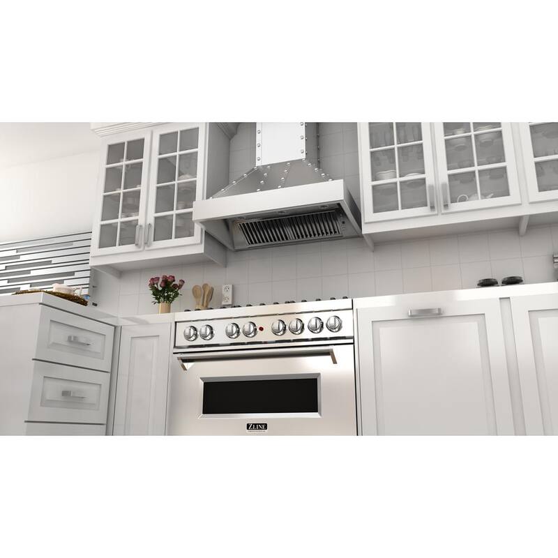 36 in. 700 CFM Wall Mount Range Hood Stainless Steel Q616