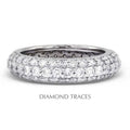 18K White Gold Three Row Diamond Eternity Ring T593