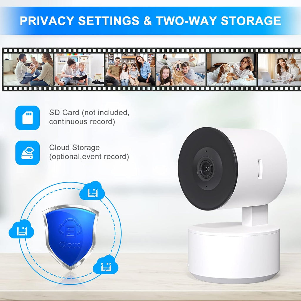 Indoor WiFi Security Camera with Infrared Night Vision and Motion Tracking B474841