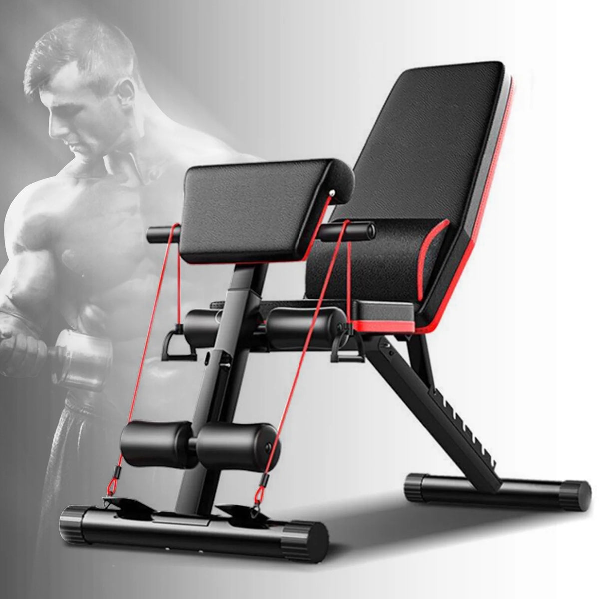 Adjustable Weight Bench with Adjustable Backrest O9389
