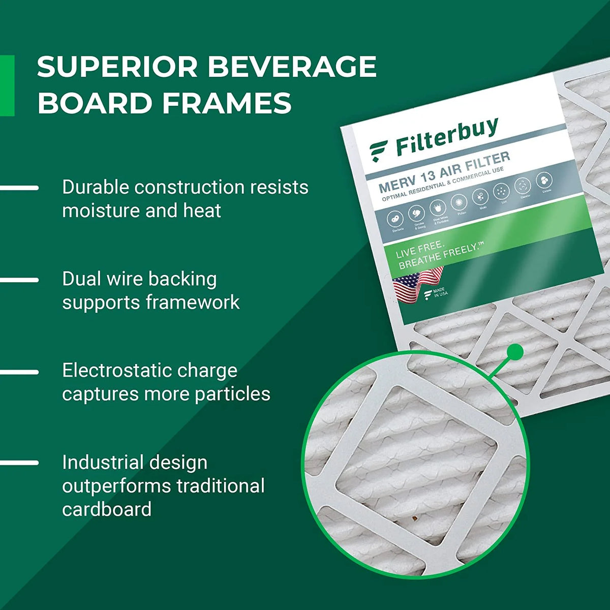 17x20x4 MERV 13 Pleated HVAC Air Filters (2-Pack) U91762
