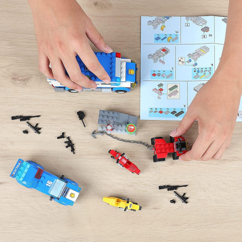 362 Pieces Police Car Building Block Set Pack of 2 M490464