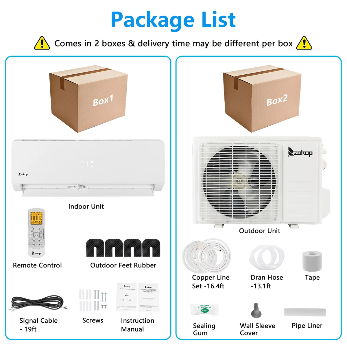 9000 BTU Wifi Enabled 19 Seer Mini Split Air Conditioner & Heater N9714