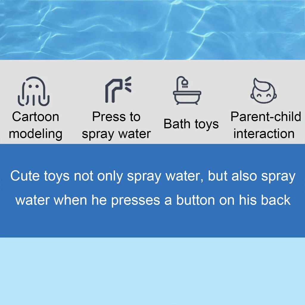 Light Up Whale Automatic Sprinkler Bathtub Toy H2396