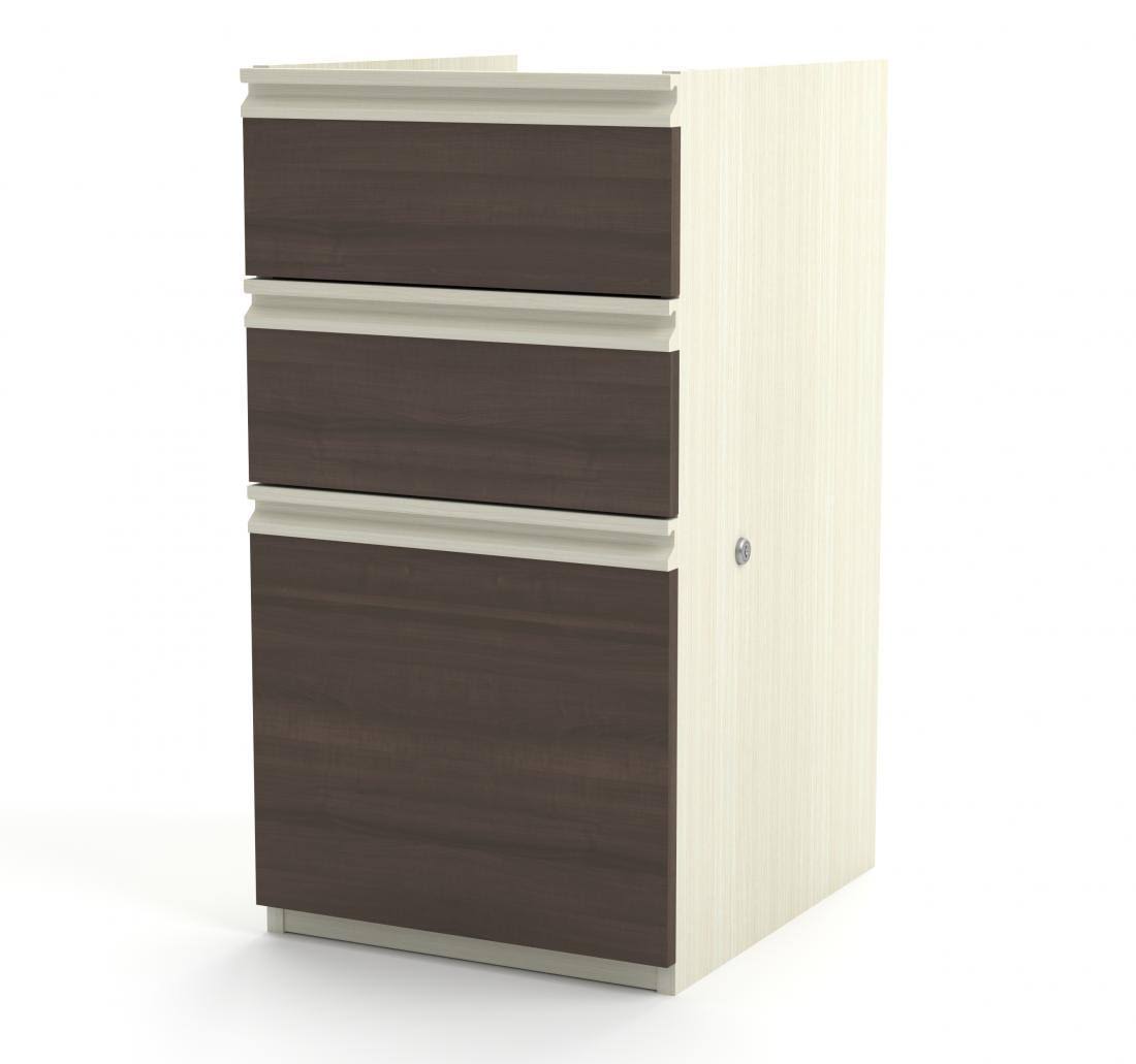 Bordeaux Graphite Pedestal Desk I12699