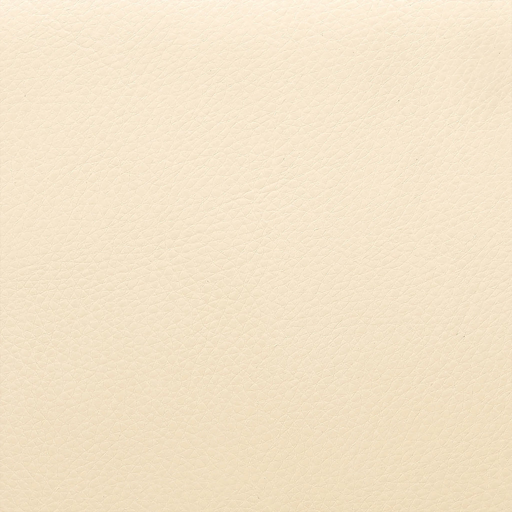 Faux Leather & Wood Swivel Counter Stool in Cream/Walnut M699604