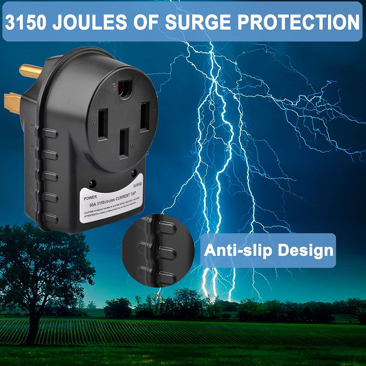 50 Amp Surge Protector with LED Indicator Light F83875