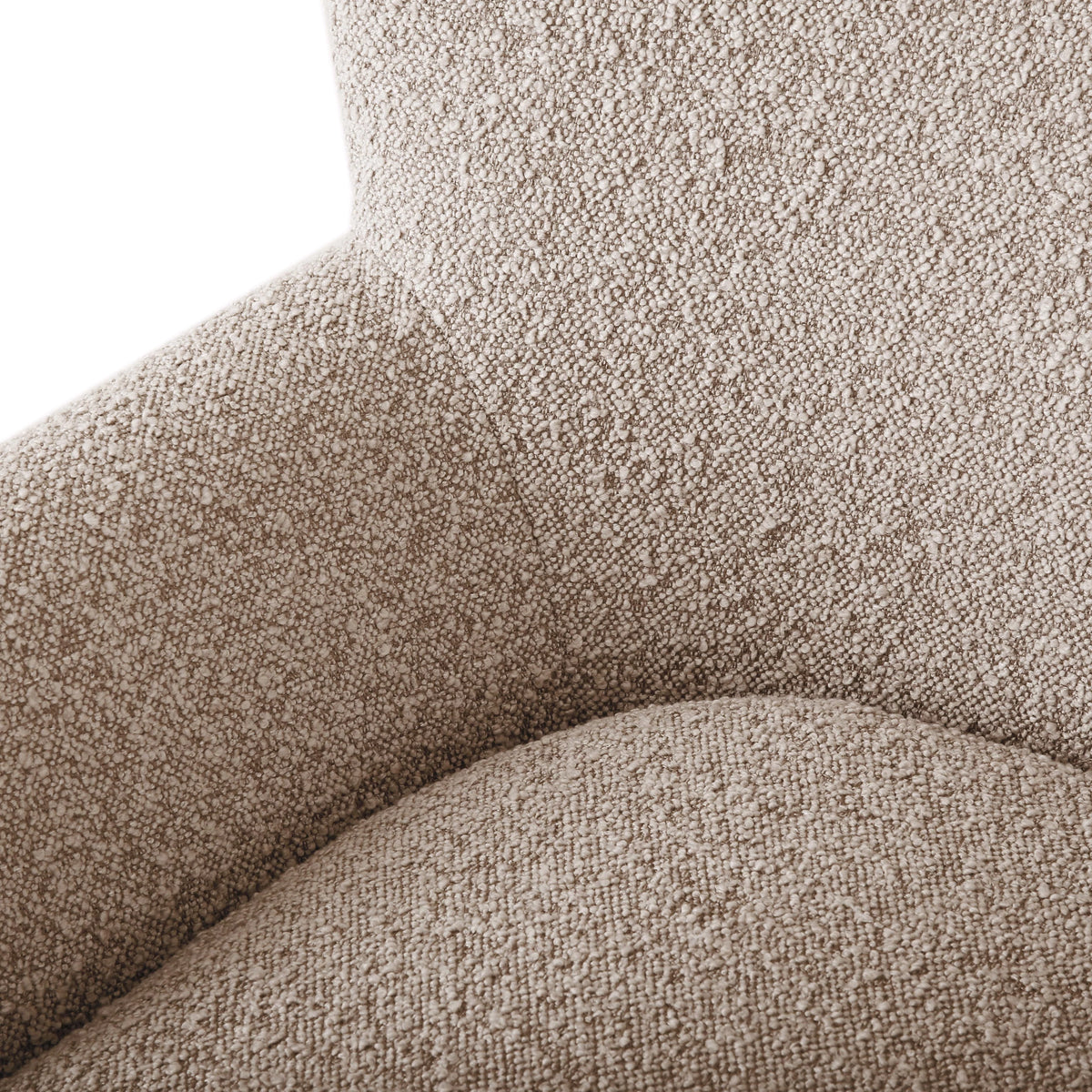Boucle Upholstered Club Chair and Ottoman Set Y48436