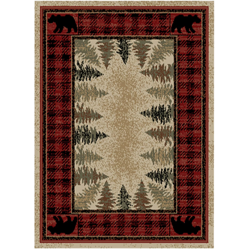 Red Rectangle Area Rug X13994