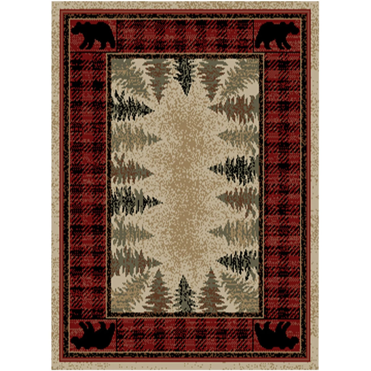 Red Rectangle Area Rug X13994