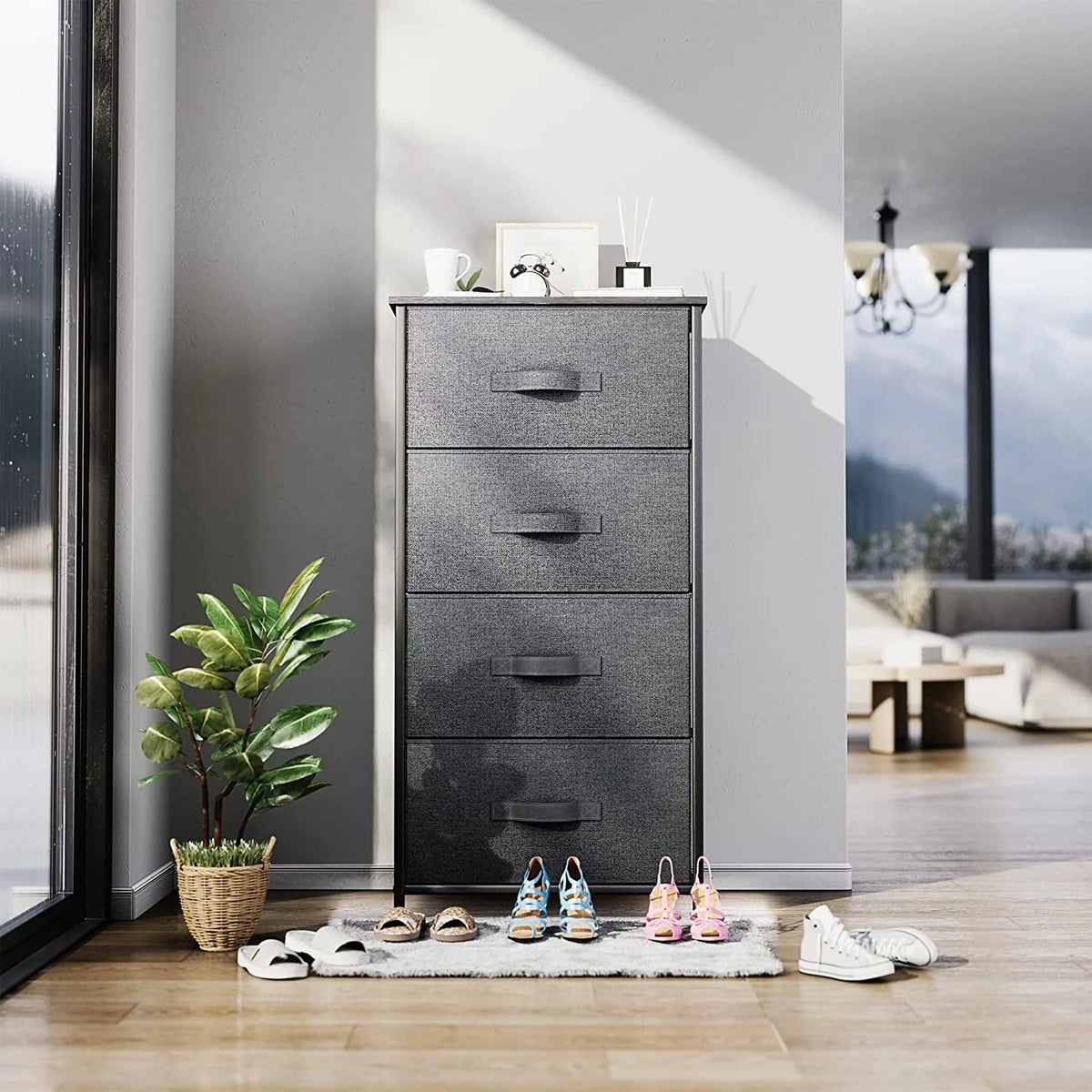 Fabric 4 Drawer Dresser X485