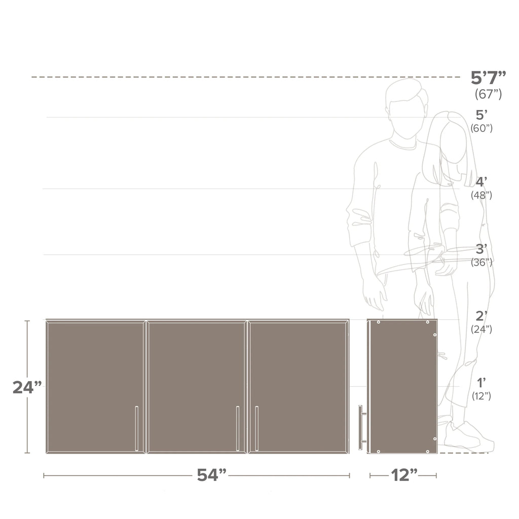 Black 3-Door Wall Cabinet G333159