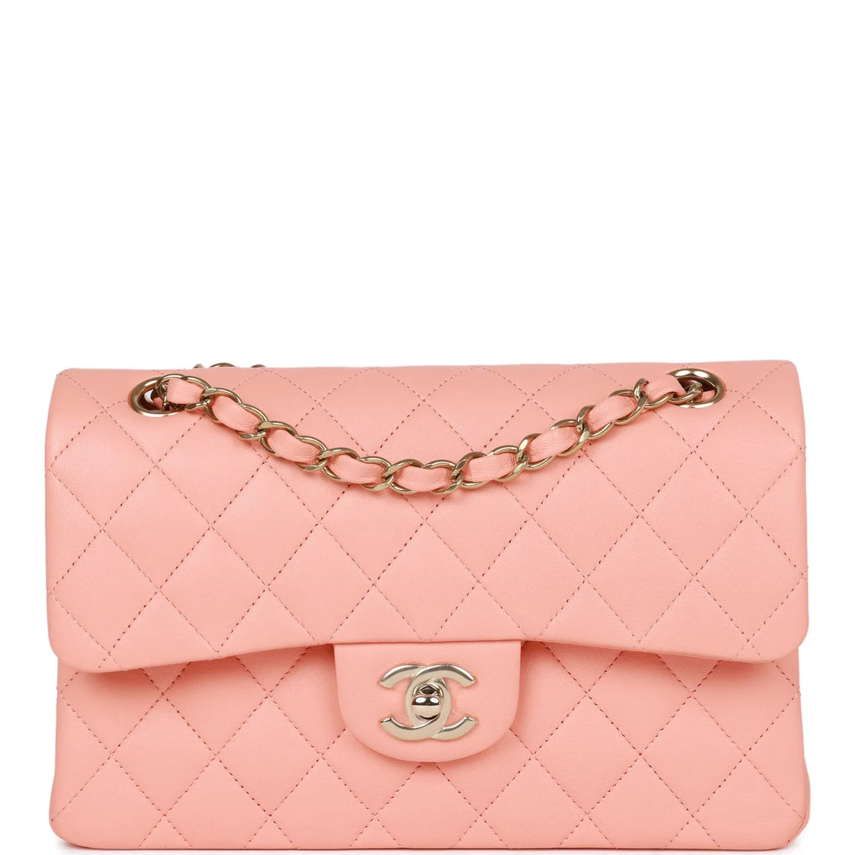 Pink Lambskin Classic Flap Bag R7860