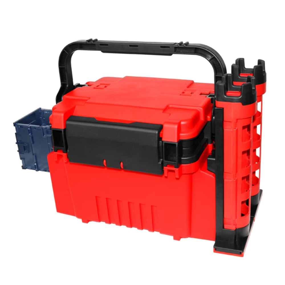 Fishing Box Case with Bottle Holder and Rod Stand Tubes N4518