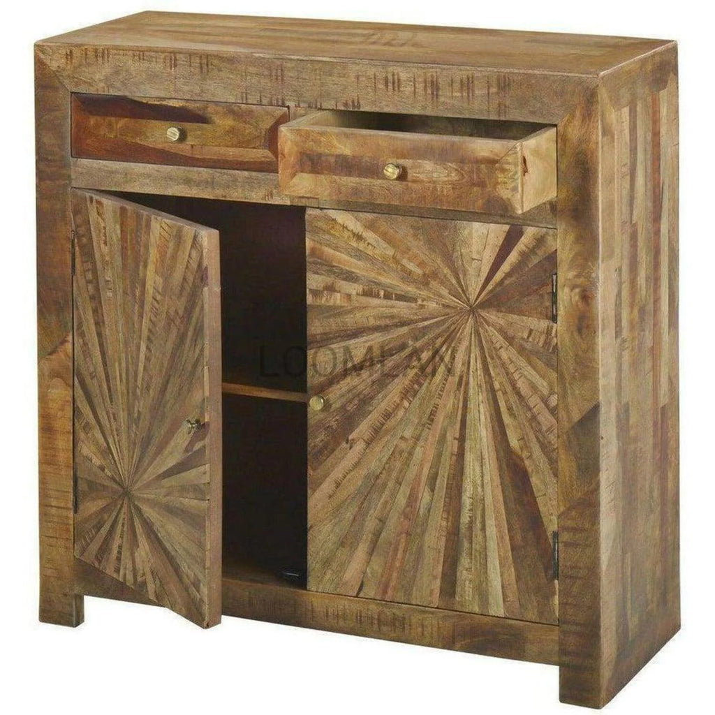 Reclaimed Wood Accent Cabinet with 2 Drawers and 2 Doors E933326