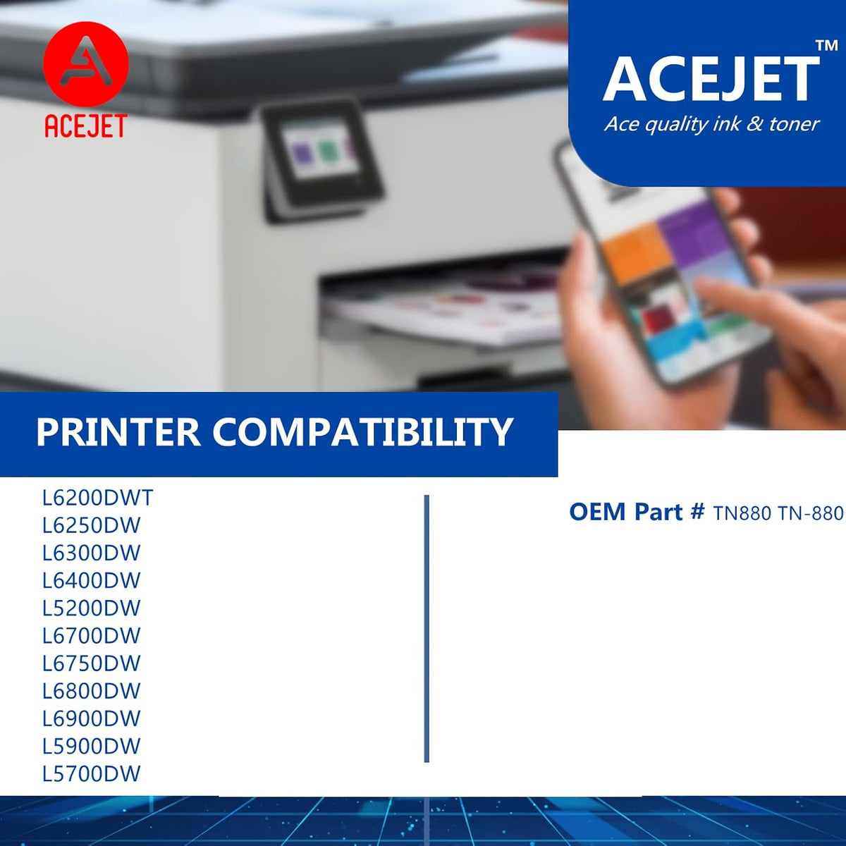 Compatible Toner Cartridge for Brother Printers (1 Black, 12,000 Pages) Q49682