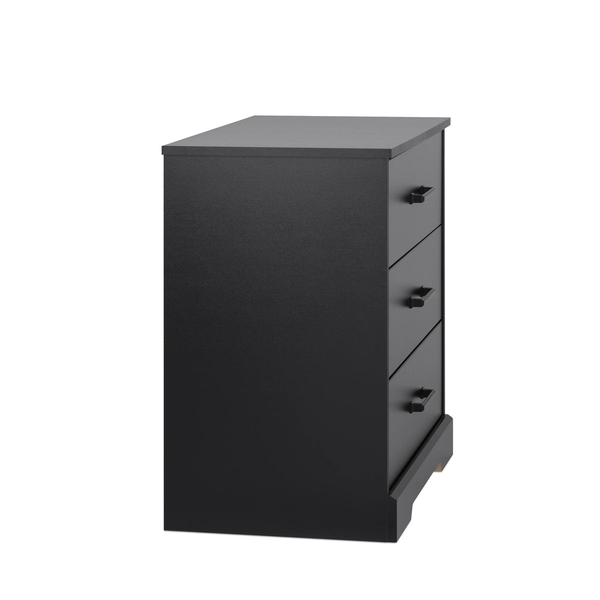 Black 3 Drawer Nightstand Bedside Table E23094
